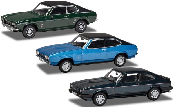 Ford SET Ford Capri Collection:  Capri MKI 3 L - MKII 1.6L - MKIII 280  - 1:43 - Corgi / Vanguards