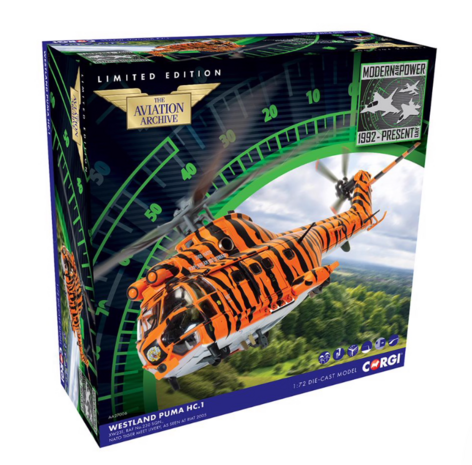 Westland Westland Puma HC-1 XW231 RAF 230 2005 'Nato Tiger' - 1:72 - Corgi