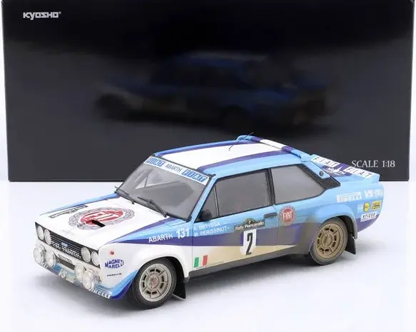 Fiat Fiat 131 Abarth #2 Piancovallo Rally (Italy) 1981 (Dirty & Night Version) - 1:18 - Kyosho