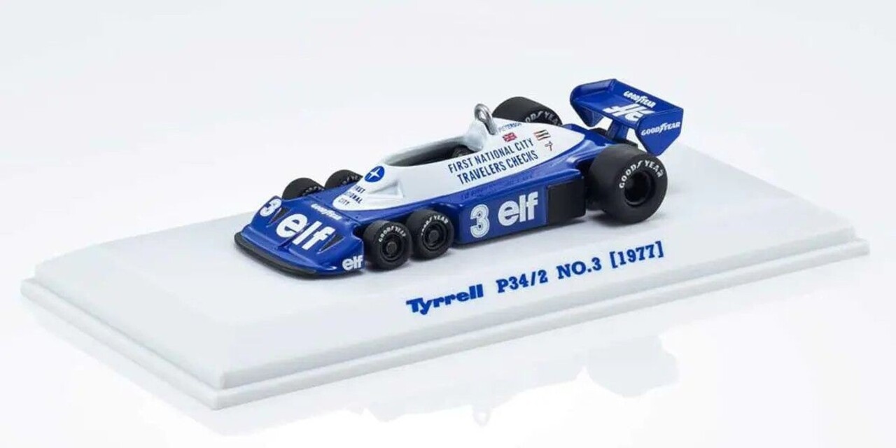 Formule 1 Tyrrell F1 P34/2 6 Wheeler #3 Elf Season 1977 - 1:64 - Kyosho Formule 1 Tyrrell F1 P34/2 6 Wheeler #3 Elf Season 1977 - 1:64 - Kyosho