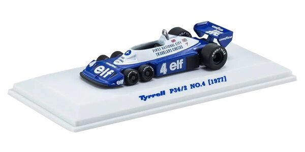 Formule 1 Tyrrell F1 P34/2 6 Wheeler #4 Elf Season 1977 - 1:64 - Kyosho Formule 1 Tyrrell F1 P34/2 6 Wheeler #4 Elf Season 1977 - 1:64 - Kyosho