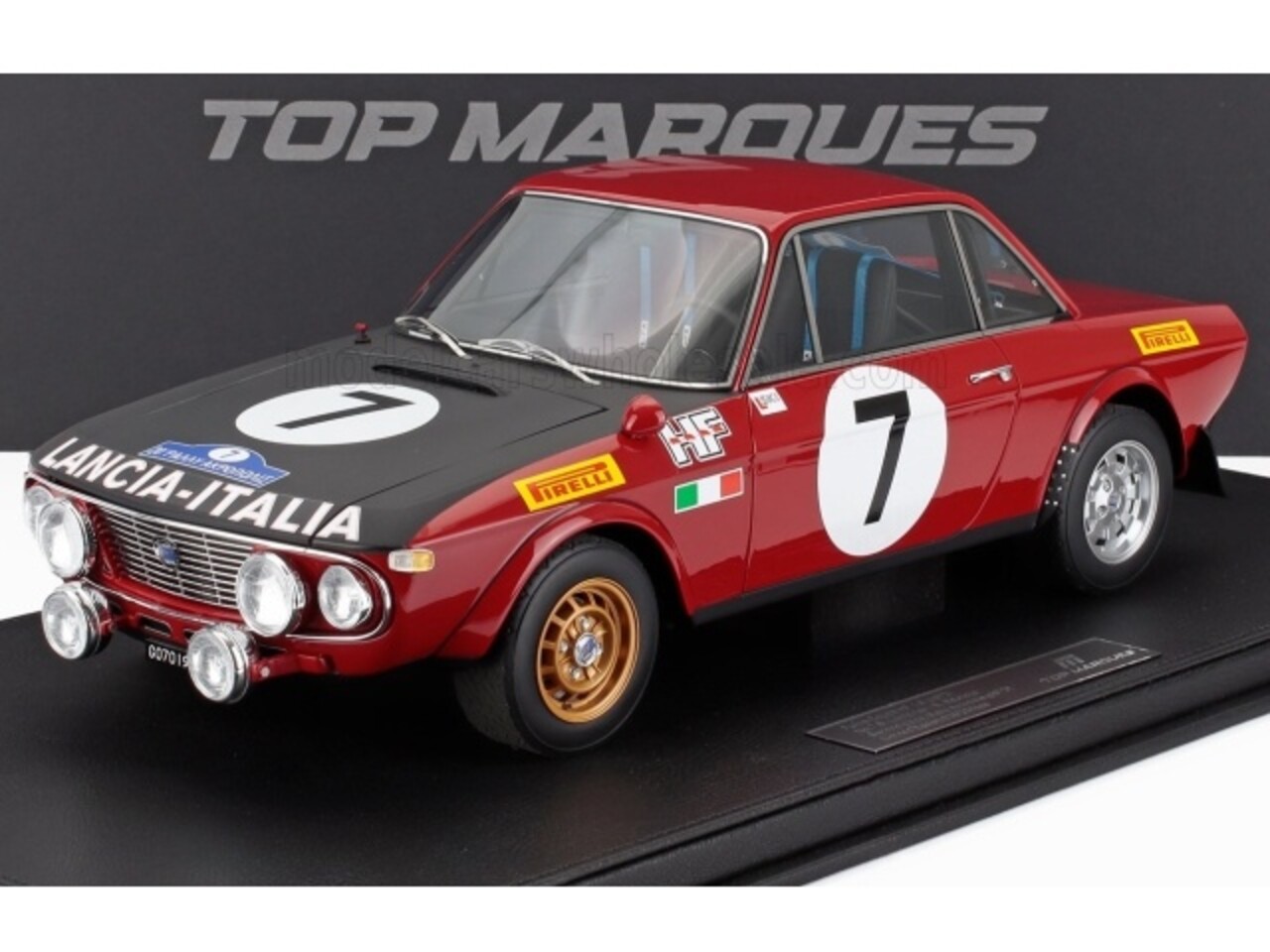 Lancia Lancia Fulvia HF 1600 Coupe #7 2nd Rally Acropolis 1972 (Night Version) - 1:12 - Top Marques Collectibles