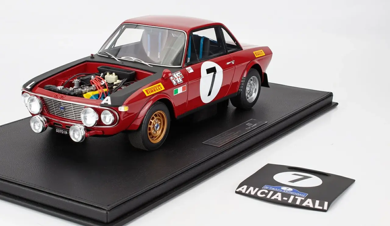 Lancia Lancia Fulvia HF 1600 Coupe #7 2nd Rally Acropolis 1972 (Night Version) - 1:12 - Top Marques Collectibles
