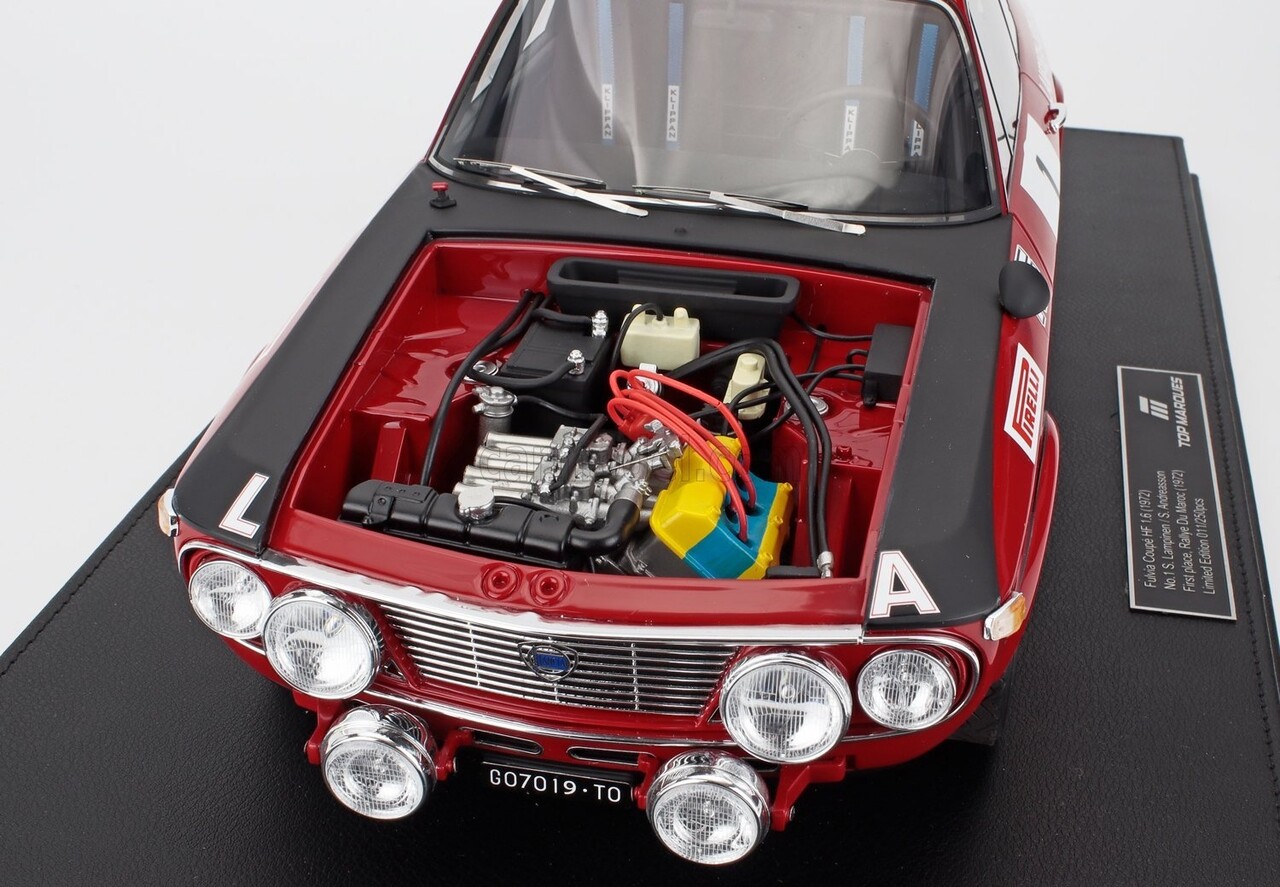 Lancia Lancia Fulvia HF 1600 Coupe #1 Winner Rally du Maroc 1972  (Night Version) - 1:12 - Top Marques Collectibles