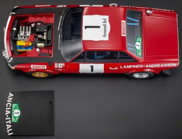 Lancia Lancia Fulvia HF 1600 Coupe #1 Winner Rally du Maroc 1972  (Night Version) - 1:12 - Top Marques Collectibles