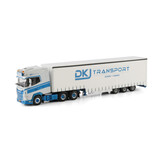 DAF DAF XG+ 6x2 Tag Axle + Curtain Semitrailer 3 Axle 'DKJ Transport' - 1:50 - WSI Models