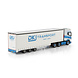 DAF DAF XG+ 6x2 Tag Axle + Curtain Semitrailer 3 Axle 'DKJ Transport'  - 1:50 - WSI Models