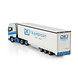 DAF DAF XG+ 6x2 Tag Axle + Curtain Semitrailer 3 Axle 'DKJ Transport'  - 1:50 - WSI Models