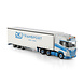 DAF DAF XG+ 6x2 Tag Axle + Curtain Semitrailer 3 Axle 'DKJ Transport'  - 1:50 - WSI Models