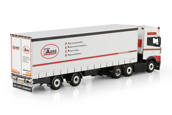 Mercedes-Benz Mercedes-Benz Actros MP5 Giga Space 6x2 Twin Steer + Box Semitrailer 2 Axle 'AERS Transport'   - 1:50 - WSI Models