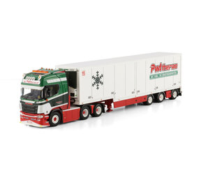 Scania Scania S Higline CS20H 6x2 Tag Axle + Reefer Semi Box Trailer 3 Axle 'PWT Thermo' - 1:50 - WSI Models