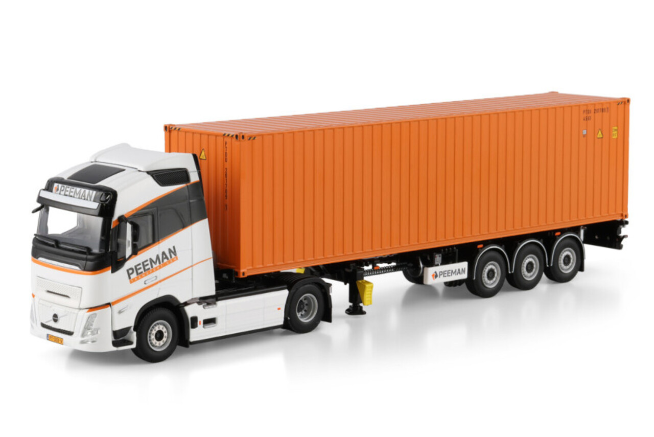 Volvo Volvo FH Aero Globetrotter 4x2 + Flex Container Semitrailer 3 Axle + 40Ft Container 'Peeman' - 1:50 - WSI Models