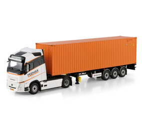 Volvo Volvo FH Aero Globetrotter 4x2 + Flex Container Semitrailer 3 Axle + 40Ft Container 'Peeman' - 1:50 - WSI Models