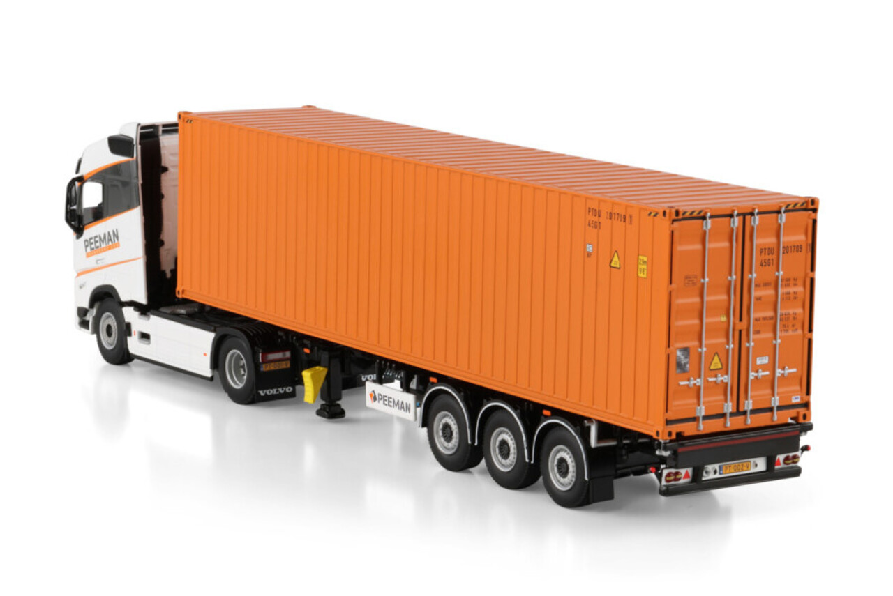 Volvo Volvo FH Aero Globetrotter 4x2 + Flex Container Semitrailer 3 Axle + 40Ft Container 'Peeman' - 1:50 - WSI Models