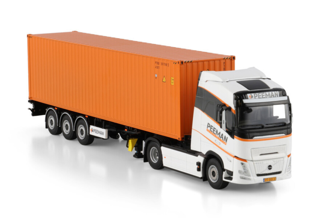 Volvo Volvo FH Aero Globetrotter 4x2 + Flex Container Semitrailer 3 Axle + 40Ft Container 'Peeman' - 1:50 - WSI Models
