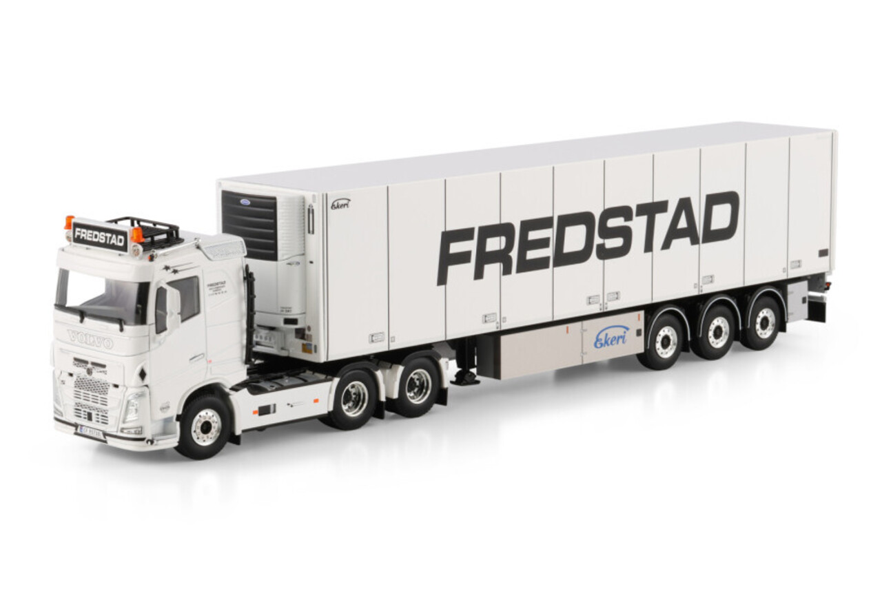 Volvo Volvo FH4 Sleeper Cab 6x2 Tag Axle + Reefer Semitrailer 3 Axle 'Fredstad' - 1:50 - WSI Models