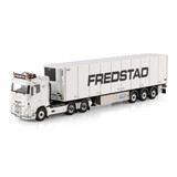 Volvo Volvo FH4 Sleeper Cab 6x2 Tag Axle + Reefer Semitrailer 3 Axle 'Fredstad' - 1:50 - WSI Models