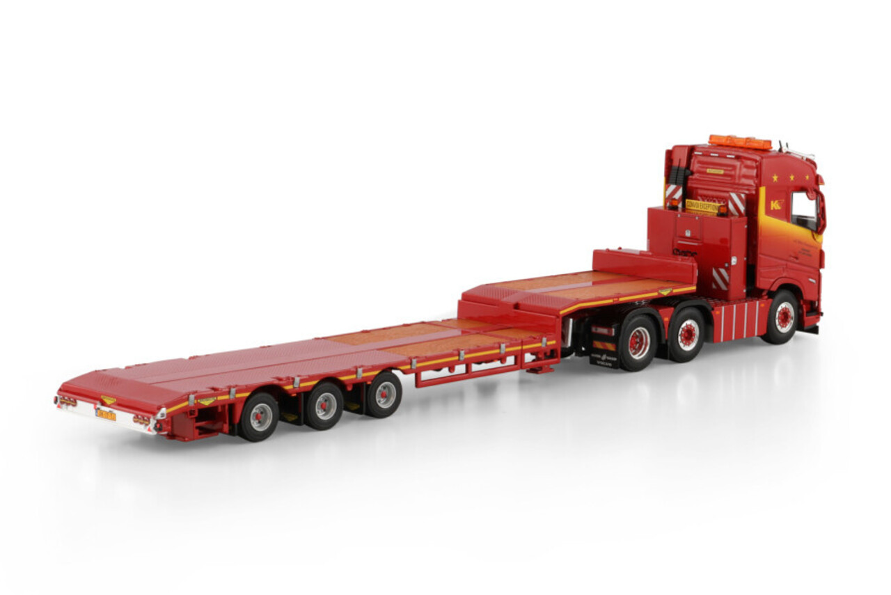 Volvo Volvo FH5 Globetrotter 6x2 Twin Steer + Extendable Semi Low Loader 3 Axle 'Klaas Kuiper Transport'  - 1:50 - WSI Models