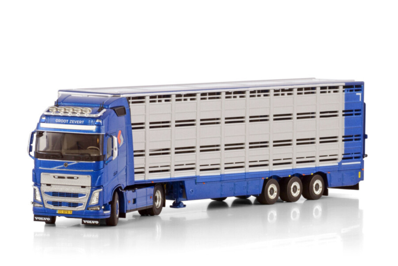 Volvo Volvo FH4 Globetrotter 4x2 + Live Stock Semitrailer 3 Axle 'Groot Zevert' - 1:50 - WSI Models