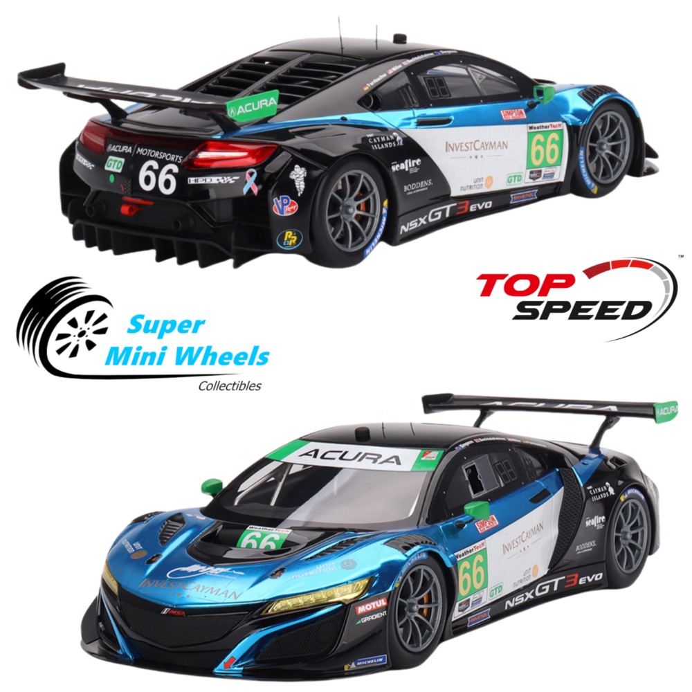 Acura Acura NSX  GT3 EVO22 #66 Team Gradient IMSA 24H Daytona 2023 - 1:18 - Top Speed