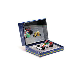 Formule 1 McLaren Ford MP4/8, Vettel, Tribute Imola 19.5.24 w Figurine + Flag - 1:43 - Minichamps