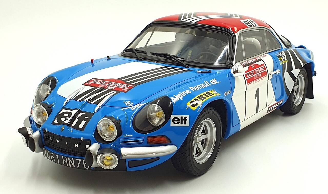 Renault Renault Alpine A110 1800 #1 Winner Rally San Remo 1973 - 1:12 - Otto Mobile Models Renault Renault Alpine A110 1800 #1 Winner Rally San Remo 1973 - 1:12 - Otto Mobile Models