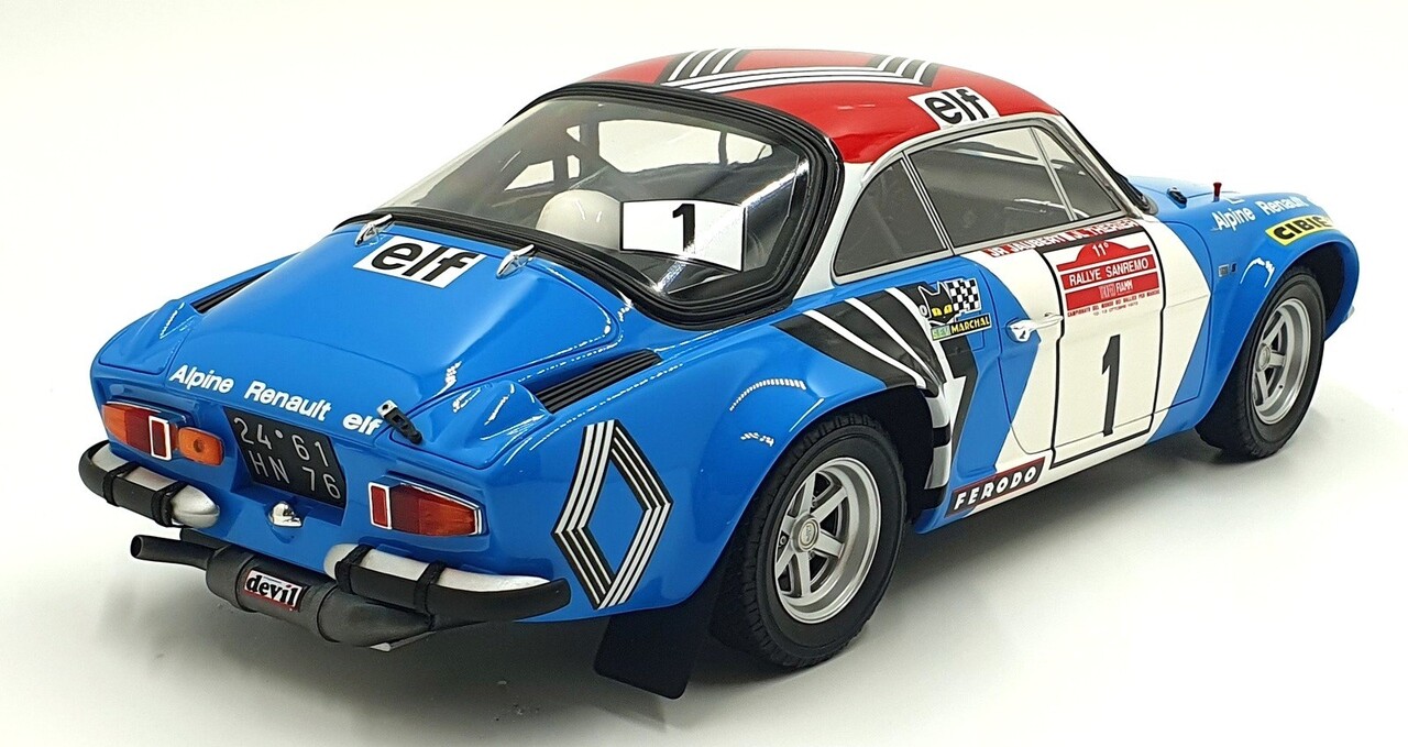 Renault Renault Alpine A110 1800 #1 Winner Rally San Remo 1973 - 1:12 - Otto Mobile Models Renault Renault Alpine A110 1800 #1 Winner Rally San Remo 1973 - 1:12 - Otto Mobile Models