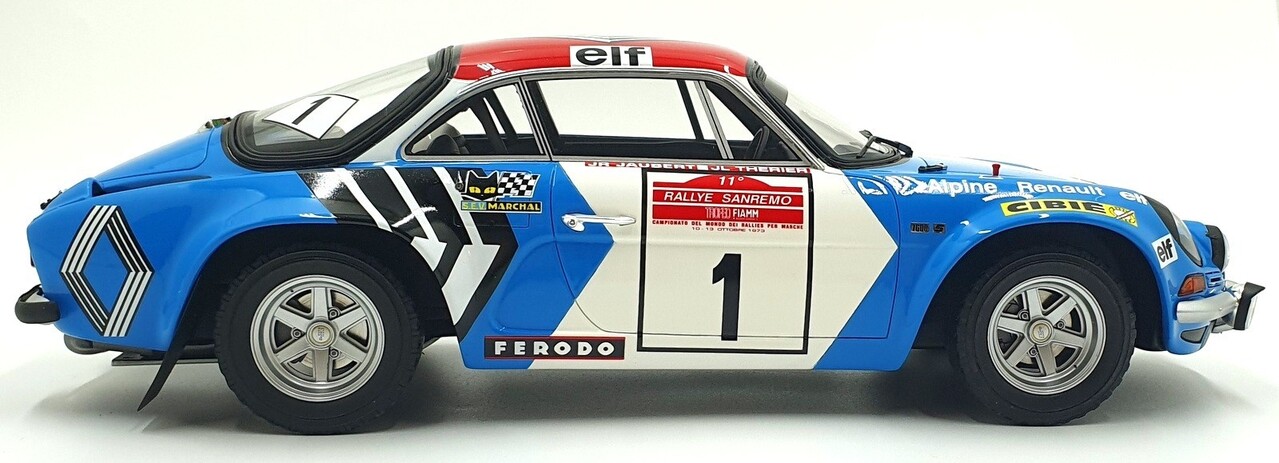 Renault Renault Alpine A110 1800 #1 Winner Rally San Remo 1973 - 1:12 - Otto Mobile Models Renault Renault Alpine A110 1800 #1 Winner Rally San Remo 1973 - 1:12 - Otto Mobile Models
