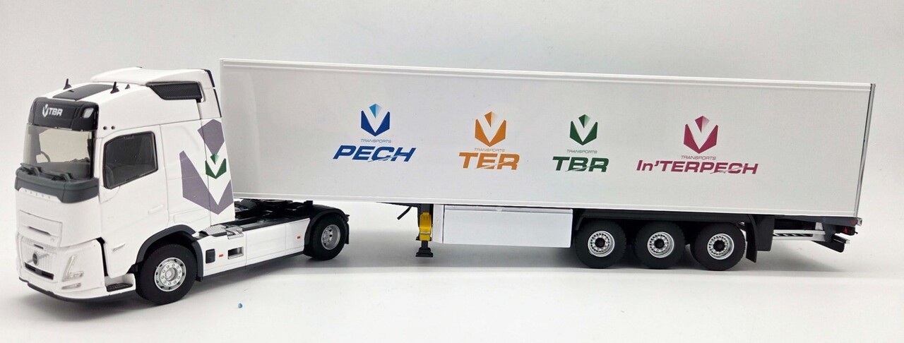 Volvo Volvo FH Aero Tractor 4x2 + Semi Box Trailer 3 Axle 'TBR Transports' 2024 - 1:43 - Eligor