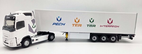 Volvo Volvo FH Aero Tractor 4x2 + Semi Box Trailer 3 Axle 'TBR Transports' 2024 - 1:43 - Eligor