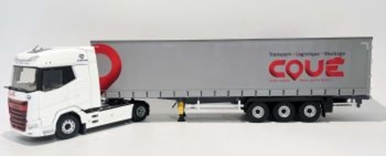 DAF DAF XG Tractor 4x2 + Semi Curtainside Trailer 3 Axle 'Coué Transports' 2021 - 1:43 - Eligor DAF DAF XG Tractor 4x2 + Semi Curtainside Trailer 3 Axle 'Coué Transports' 2021 - 1:43 - Eligor