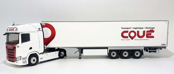 Scania Scania S500 Tractor 4x2 + Semi Reefer Trailer 3 Axle 'Coué Transports' 2021 - 1:43 - Eligor Scania Scania S500 Tractor 4x2 + Semi Reefer Trailer 3 Axle 'Coué Transports' 2021 - 1:43 - Eligor