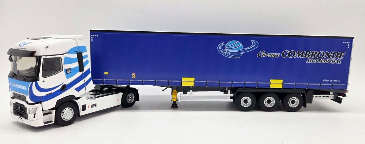 Renault Renault T- High Tractor 4x2 + Curtainside  Semitrailer 3 Axle 'Combronde Transports' 2023 - 1:43 - Eligor