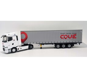 Renault Renault T-High Tractor 4x2 + Semi Curtainside Trailer 3 Axle 'Coué Transports' 2023 - 1:43 - Eligor