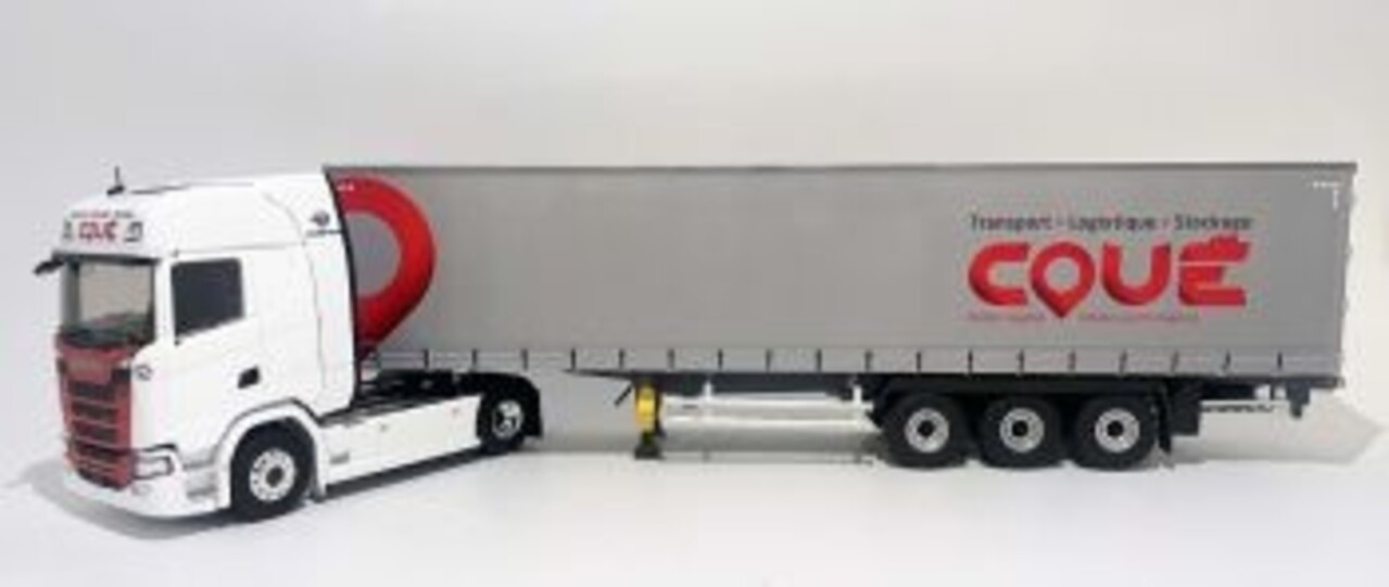 Scania Scania S500 Tractor 4x2 + Semi Curtainside Trailer 3 Axle 'Coué Transports' 2021 - 1:43 - Eligor Scania Scania S500 Tractor 4x2 + Semi Curtainside Trailer 3 Axle 'Coué Transports' 2021 - 1:43 - Eligor