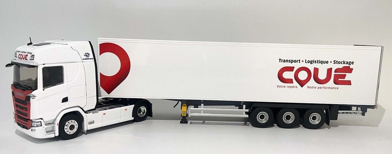 Scania Scania S500 Tractor 4x2 + Semi Box Trailer 3 Axle 'Coué Transports' 2021 - 1:43 - Eligor Scania Scania S500 Tractor 4x2 + Semi Box Trailer 3 Axle 'Coué Transports' 2021 - 1:43 - Eligor