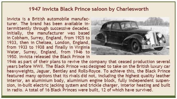 Invicta Invicta Black Prince Saloon of Charlesworth 1947 - 1:43 - Esval Models