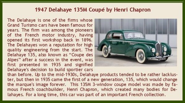 Delahaye Delahaye 135M Coupe by Henri Chapron 1947 - 1:43 - Esval Models Delahaye Delahaye 135M Coupe by Henri Chapron 1947 - 1:43 - Esval Models