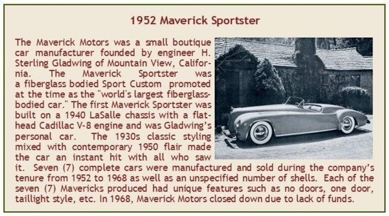 Maverick Maverick Sportster Spider Open 1952 - 1:43 - Esval Models