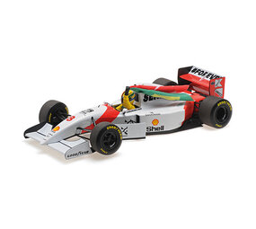 Formule 1 McLaren Ford MP4/8, Vettel, Tribute Imola 19.5.24 w Fig + Flag - 1:18 - Minichamps