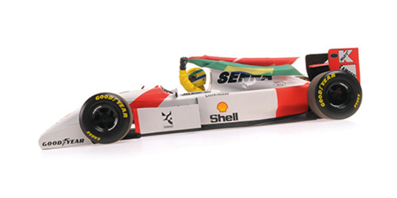 Formule 1 McLaren Ford MP4/8, Vettel, Tribute Imola 19.5.24 w Fig + Flag - 1:18 - Minichamps