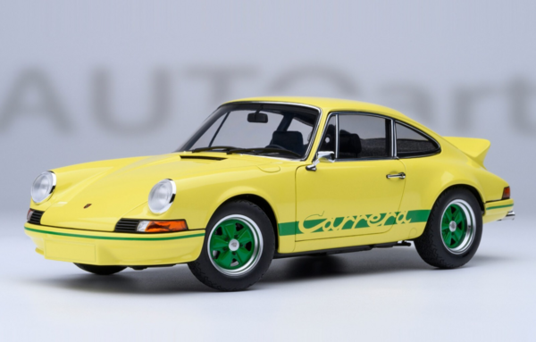 Porsche Porsche 911 Carrera  2.7 RS  Coupe 1973 + Green Stripes - 1:18 - AUTOart