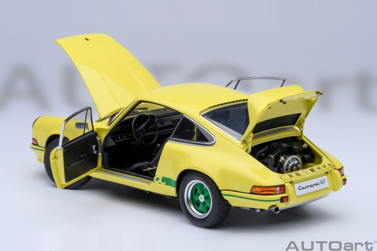 Porsche Porsche 911 Carrera  2.7 RS  Coupe 1973 + Green Stripes - 1:18 - AUTOart