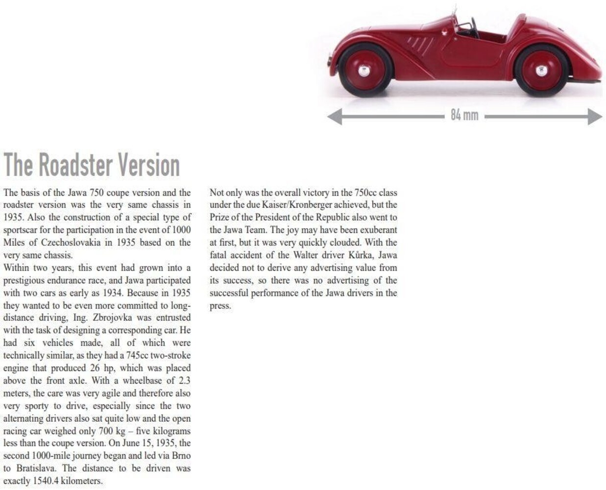 Jawa Jawa 750 Roadster 1935 - 1:43 - Autocult