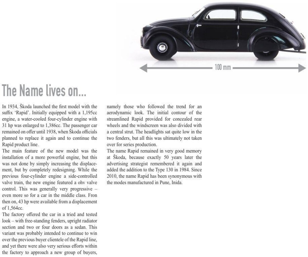 Skoda Skoda Rapid OHV Prototype (CZ) 1938 - 1:43 - Autocult