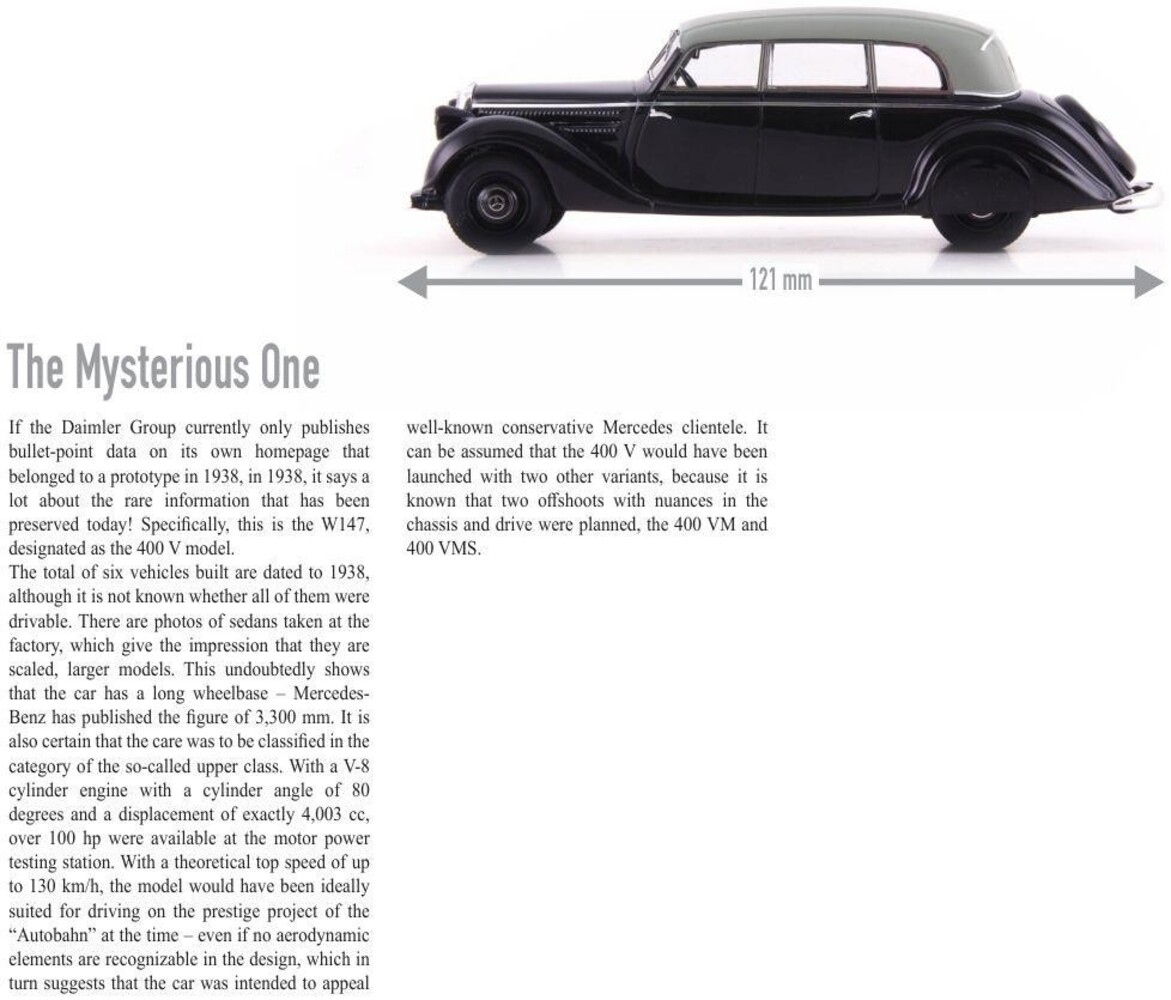 Mercedes-Benz Mercedes-Benz W147-400 Prototype (Germany) 1938 - 1:43 - Autocult