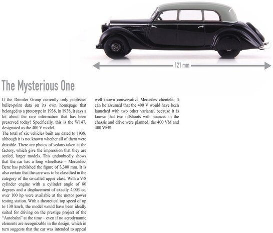 Mercedes-Benz Mercedes-Benz 400 V (W147) Prototyp 1938 - 1:43 - AutoCult