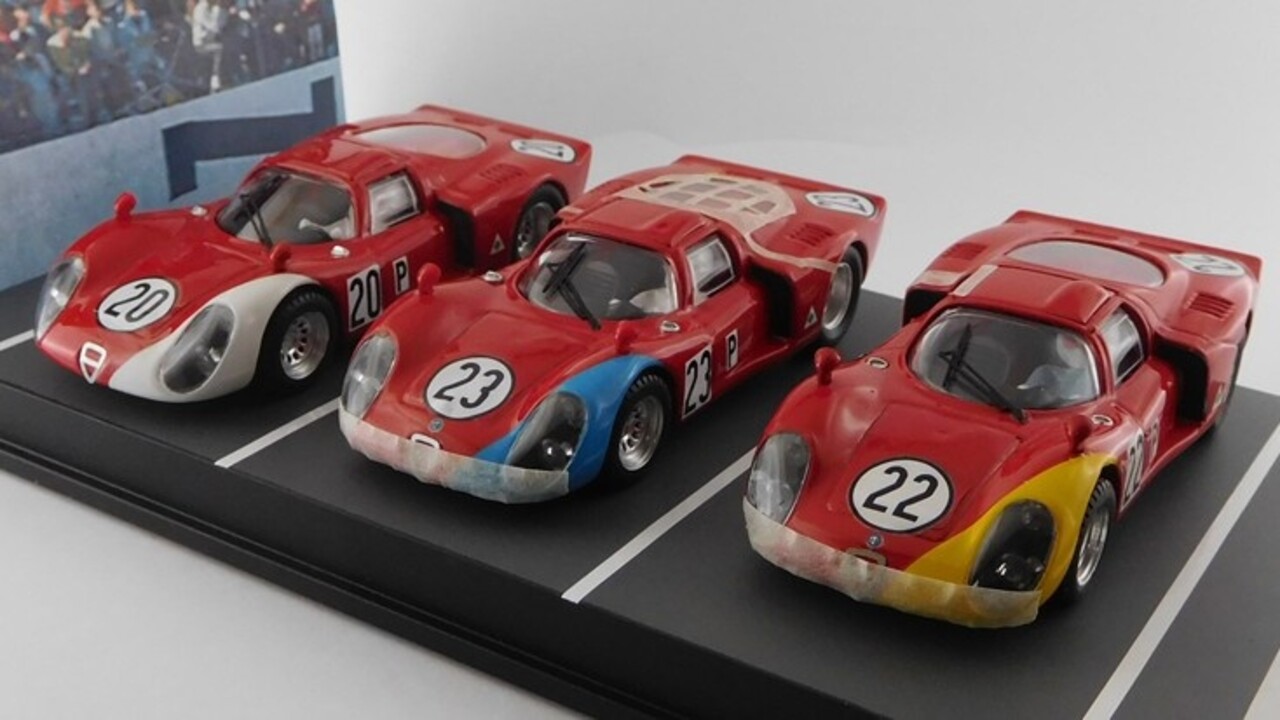 Alfa Romeo Alfa Romeo SET (3X): 33.2 #20 5th 24H Daytona / #23 6th 24H Daytona / #22 7th 24H Daytona 1968 - 1:43 - Best Model