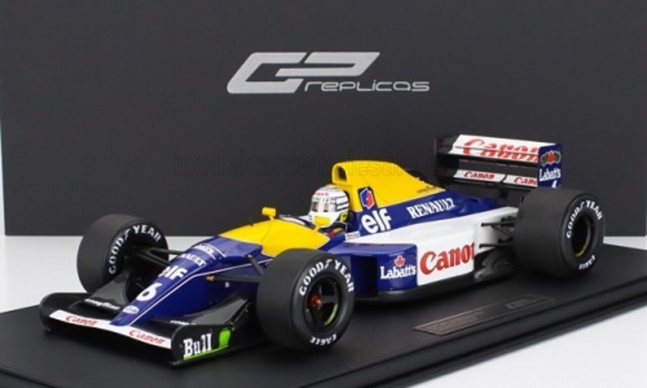 Formule 1 Williams FW14B Renault #6 2nd GP UK 1992 + Pilot Figure (R.Patrese) - 1:12 - GP Replicas