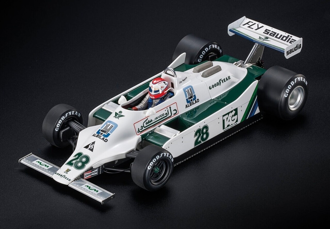 Formule 1 Williams Ford FW07 #28 Winner British GP 1979 + Pilot Figure C.Regazzoni - 1:18 - GP Replicas